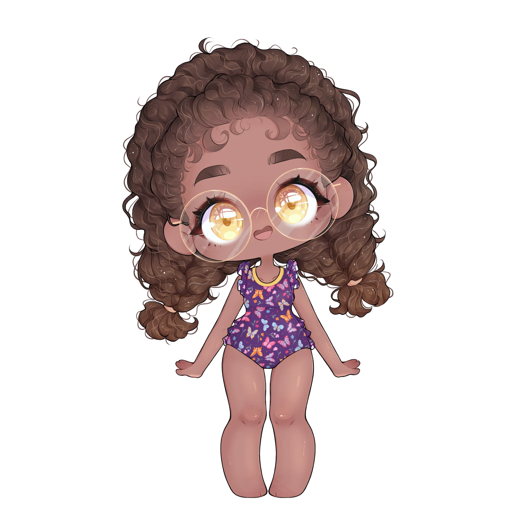 Butterflies (Dark) Ruffle Butt Onesie - Image 3